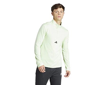 adidas Wo Quarter Zip Erkek Antrenman Sweatshirt IS3803 Yeşil