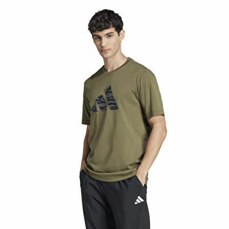 adidas M C CAMO LOGO T Yeşil Erkek Sporcu Tişört JI6768