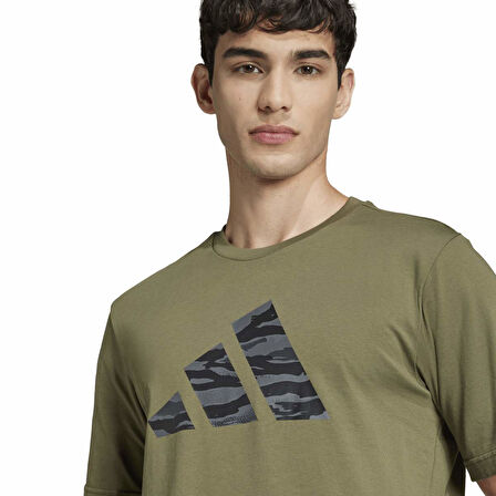 adidas M C CAMO LOGO T Yeşil Erkek Sporcu Tişört JI6768
