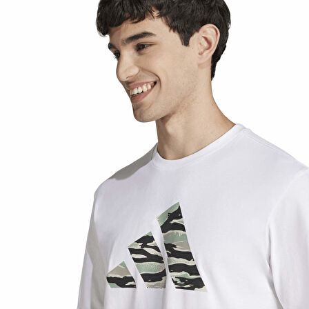 adidas M C CAMO LOGO T Beyaz Erkek Sporcu Tişört JI6770