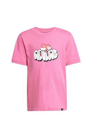 adidas Çocuk  Pembe  T-shirt LK FUN VAL TEE JI6686