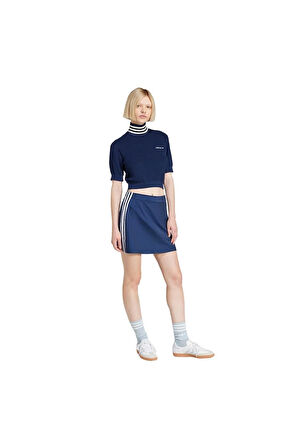 adidas Kadın  Mavi  T-shirt CROP TURTLENECK JC7680