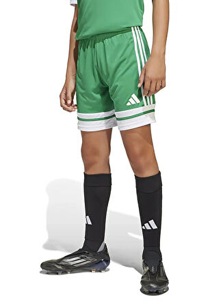 adidas Lastikli Bel Normal Yeşil - Beyaz Erkek Çocuk Şort JN7484-SQUA25 SHO Y