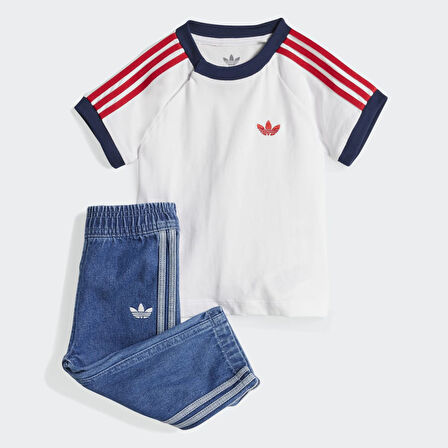 adidas JC7863 DENIM TEE SET Çocuk Eşofman Takımı