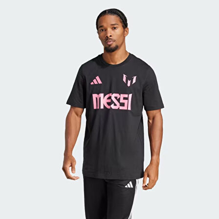 Adidas Messi Name and Number Graphic Tee Erkek T-shirt JM3551