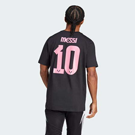 Adidas Messi Name and Number Graphic Tee Erkek T-shirt JM3551