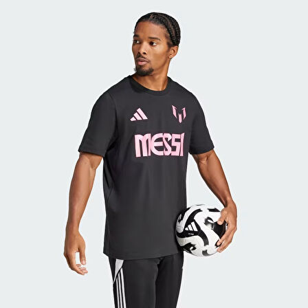 Adidas Messi Name and Number Graphic Tee Erkek T-shirt JM3551