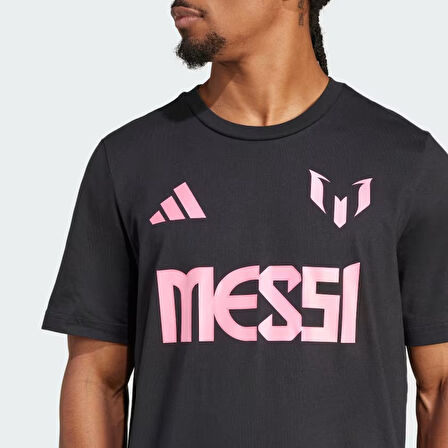 Adidas Messi Name and Number Graphic Tee Erkek T-shirt JM3551