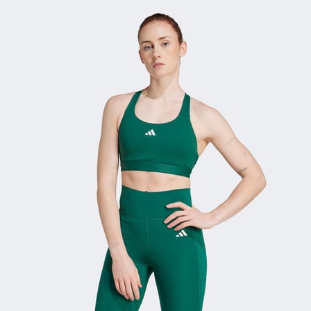 adidas TLRDREACT Training  Kadın Yeşil Antrenman Bra