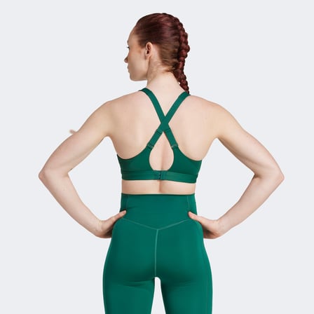 adidas TLRDREACT Training  Kadın Yeşil Antrenman Bra