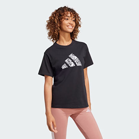adidas W C CAMO TEE Siyah Kadın Sporcu Tişört JJ4110