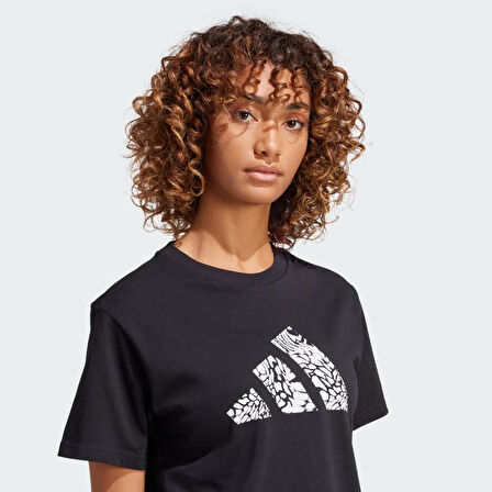 adidas W C CAMO TEE Siyah Kadın Sporcu Tişört JJ4110