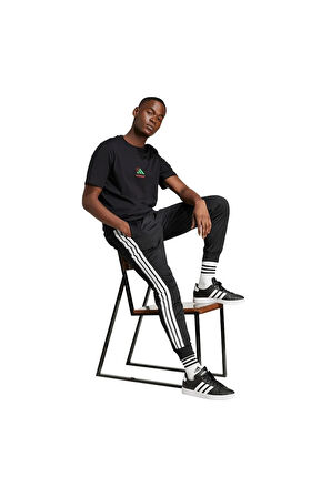 adidas Erkek  Siyah  T-Shirt M L PIZZA TEE JM0347