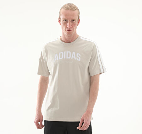JJ3870-E adidas M C Colleg Tee Erkek T-Shirt Bej