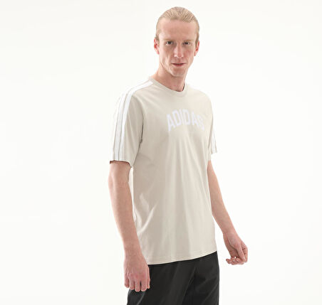 JJ3870-E adidas M C Colleg Tee Erkek T-Shirt Bej