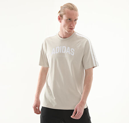 JJ3870-E adidas M C Colleg Tee Erkek T-Shirt Bej