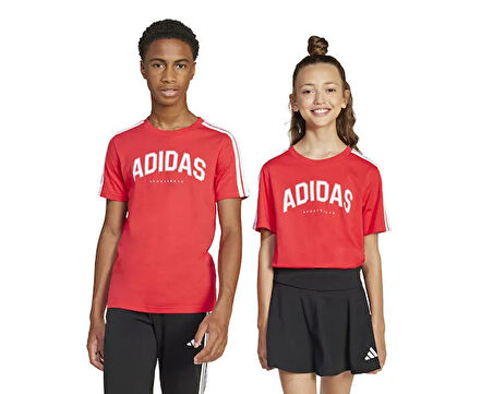 adidas J C Colleg Tee Çocuk Günlük Tişört JI6673 Kırmızı