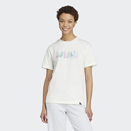 adidas JN8271 W L FOOD TEE Kadın T-Shirt