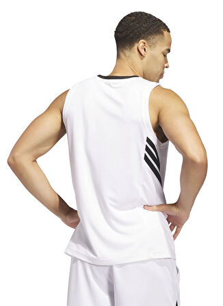 adidas JN4745 3-STRIPES TANK Beyaz Normal Düz Erkek Atlet