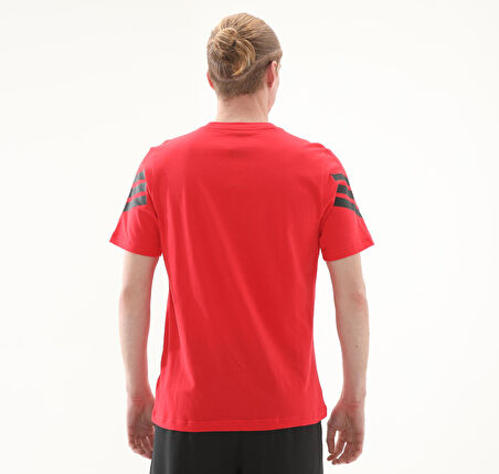 JD4875-E adidas M Fı 3S Reg T Erkek T-Shirt Kırmızı