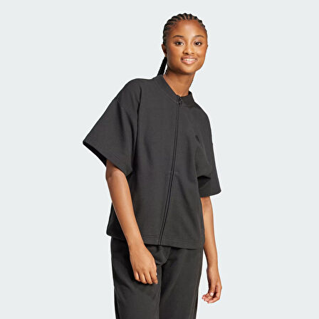 Adidas Kadın Günlük T-shirt All Szn Cloud Jersey Full-Zip Shirt Jj4597