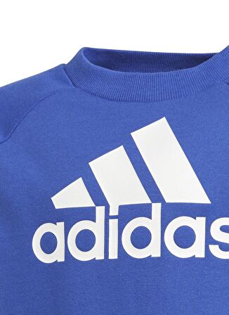 adidas Düz Gri - Mavi Erkek Çocuk Eşofman Takımı IS2464-LK BOS JOG FT