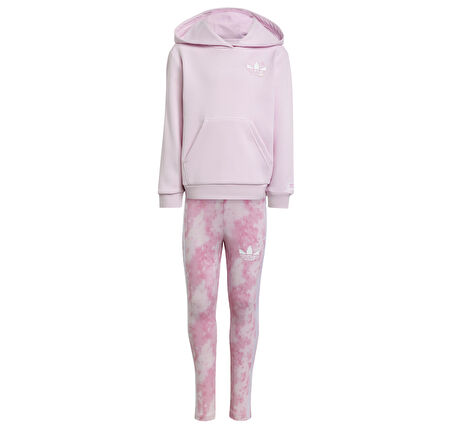 JN4684-C adidas Hoodıe Set çocuk Eşofman Takımı Pembe