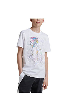 adidas Çocuk  Beyaz  T-shirt Y MESSI G T IW0185