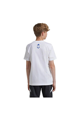 adidas Çocuk  Beyaz  T-shirt Y MESSI G T IW0185