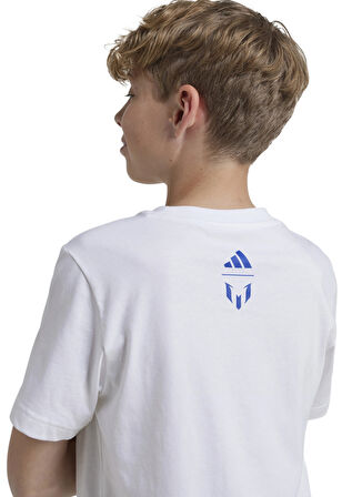 adidas Baskılı Beyaz Erkek Çocuk T-Shirt IW0185-Y MESSI G T