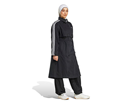 adidas Tcoat Twill Kadın Günlük Trençkot IZ0381 Siyah