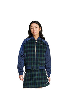 adidas TARTAN JACKET Kadın   Mont IX1040