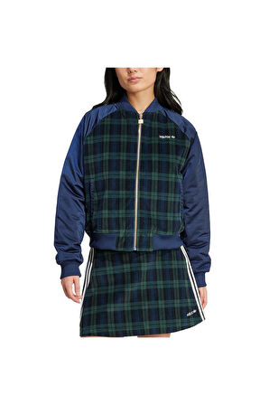 adidas TARTAN JACKET Kadın   Mont IX1040