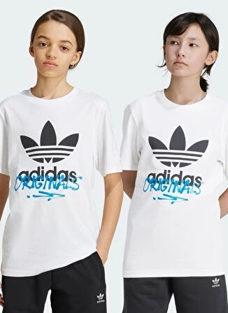 adidas Baskılı Beyaz Erkek Çocuk T-Shirt IY5452-GRAPHICS TEE