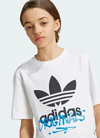 adidas Baskılı Beyaz Erkek Çocuk T-Shirt IY5452-GRAPHICS TEE