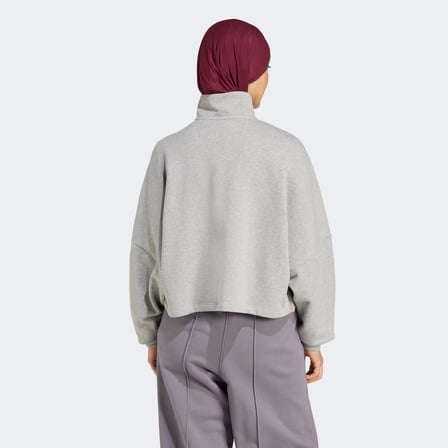 adidas Essentials Fleece Kadın Gri Sweatshirt