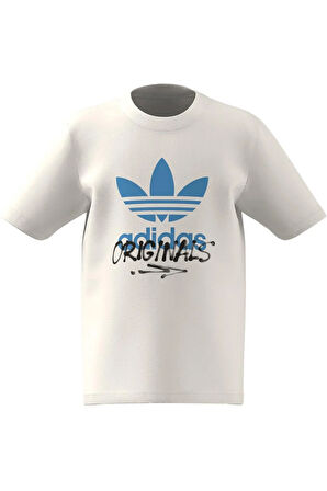 adidas Çocuk  Beyaz  T-shirt GRAPHICS TEE IY5465