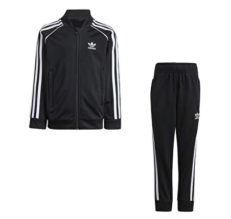 IX7624-C adidas Sst Tracksuıt çocuk Eşofman Takımı Siyah