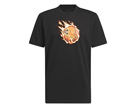 adidas On Fire G T Erkek Baketbol Tişörtü IX0107 Siyah