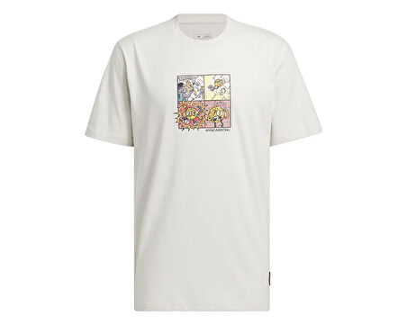 adidas Lil Stripe Comic Graphic Tee Erkek Günlük Tişört IX0096 Gri