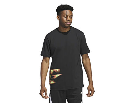 adidas Trae Fndn Tee Erkek Basketbol Tişörtü IW7847 Siyah