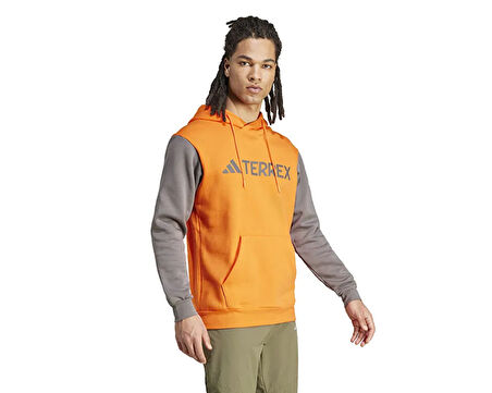 adidas Mt L Logo Hd Erkek Günlük Sweatshirts IX7718 Turuncu