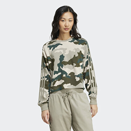 Adidas Kadın Sweatshirt Camo Aop