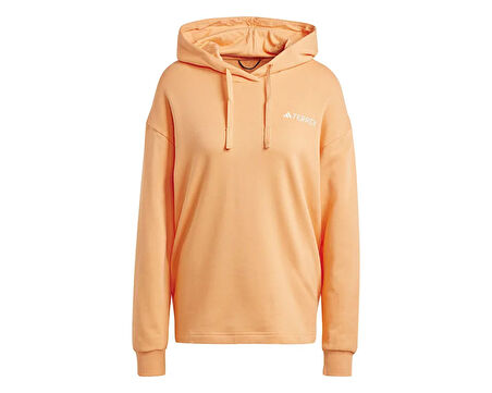 adidas W Tx Logo Hoody Kadın Outdoor Sweatshirts IS7227 Turuncu