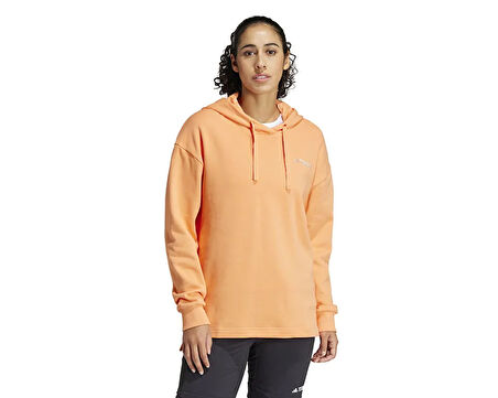 adidas W Tx Logo Hoody Kadın Outdoor Sweatshirts IS7227 Turuncu