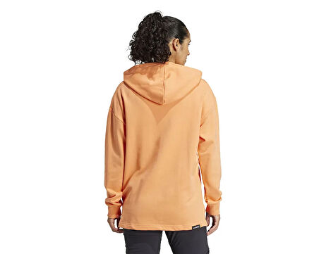 adidas W Tx Logo Hoody Kadın Outdoor Sweatshirts IS7227 Turuncu