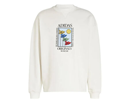 adidas Olpc Crew 2 Erkek Günlük Sweatshirts IX6745 Beyaz