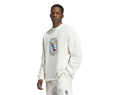 adidas Olpc Crew 2 Erkek Günlük Sweatshirts IX6745 Beyaz