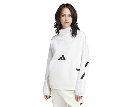 adidas W Z.N.E. Oh Hd Kadın Günlük Sweatshirts JI7553 Beyaz