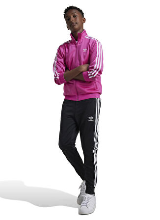 adidas Fermuarlı Yaka Düz Pembe Kız Çocuk Eşofman Üstü IY4034-FIREBIRD TOP